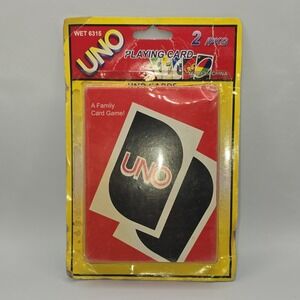 UNO Playing Card Game 2 Pack WET 6315 Family Theme Complete Game